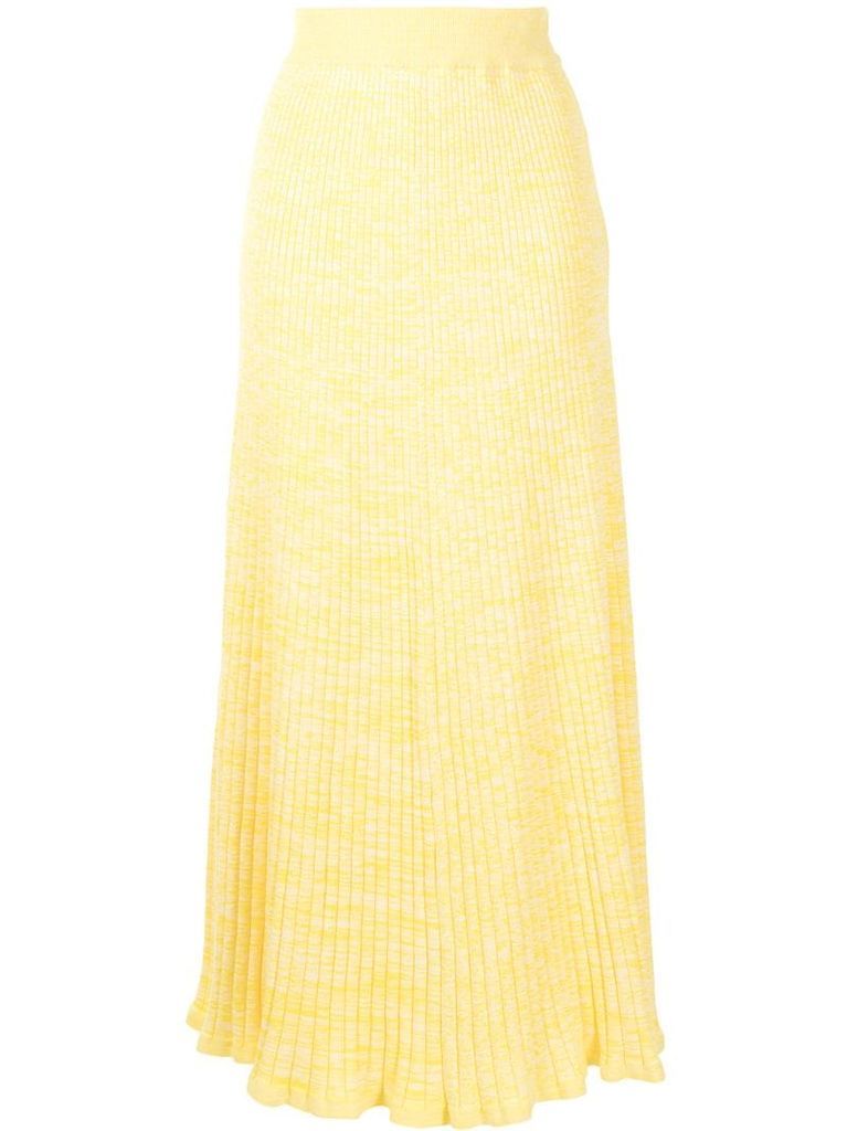 long rib-knit skirt