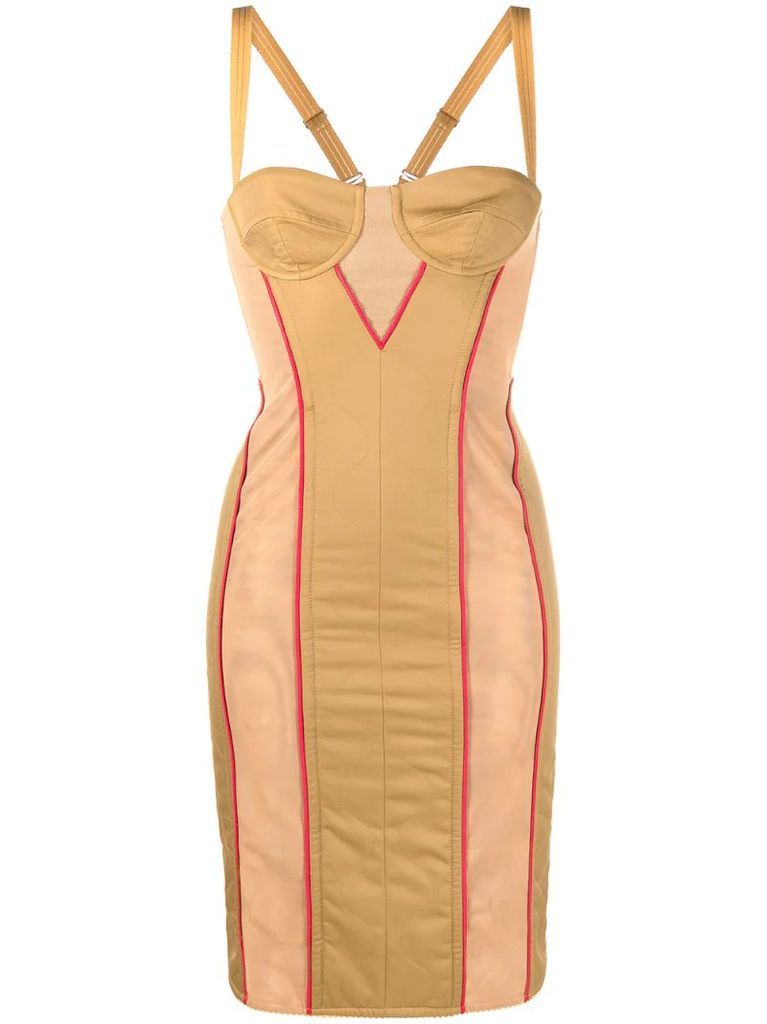 panelled bustier dress