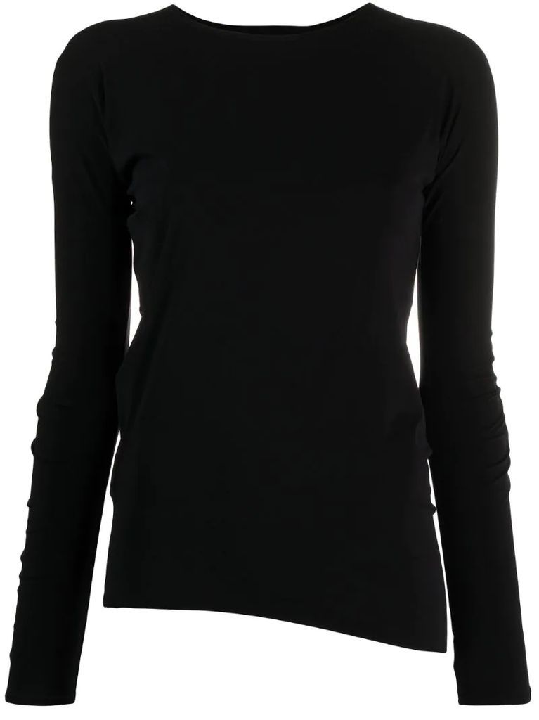 asymmetric hem blouse