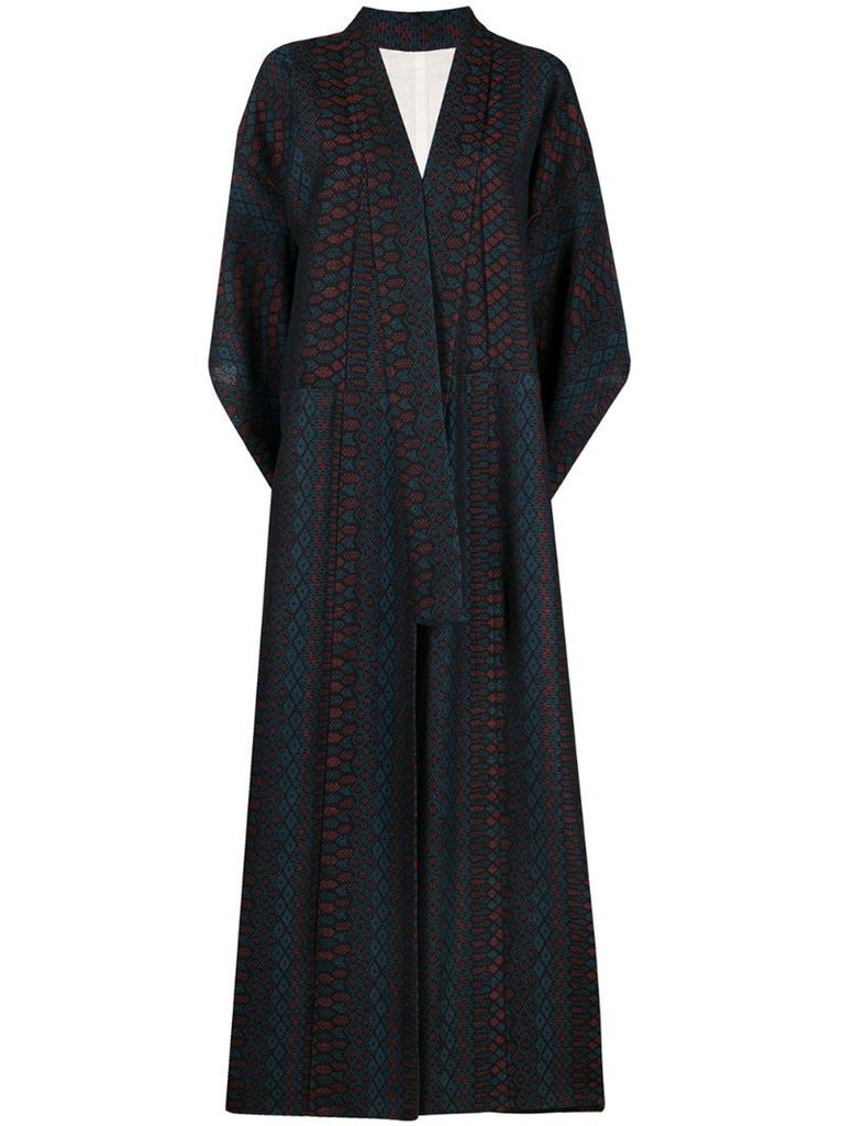 1970s geometric pattern kimono coat