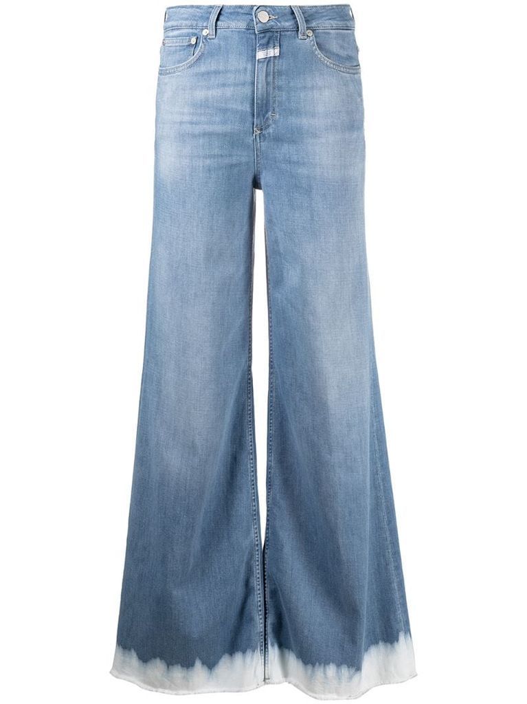 high-waisted flared leg jeans