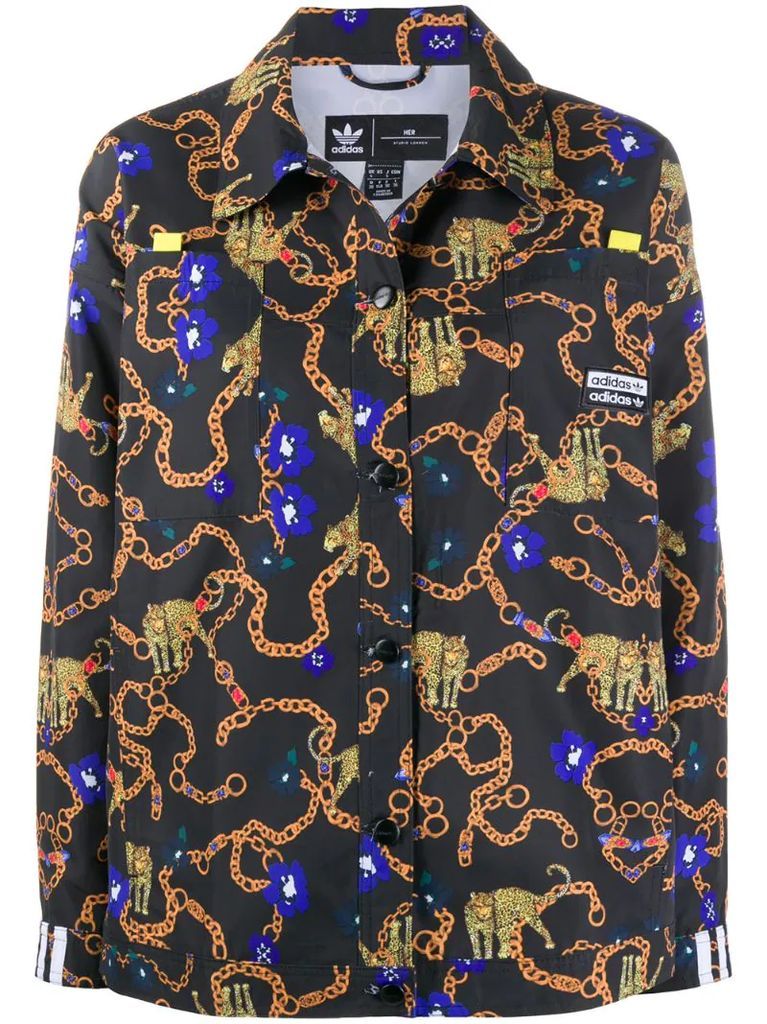 chain-link pattern shirt