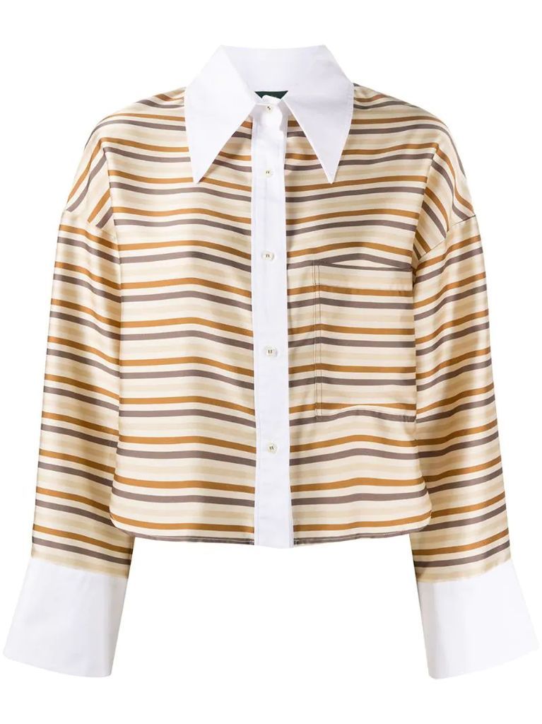 striped button-down shirt
