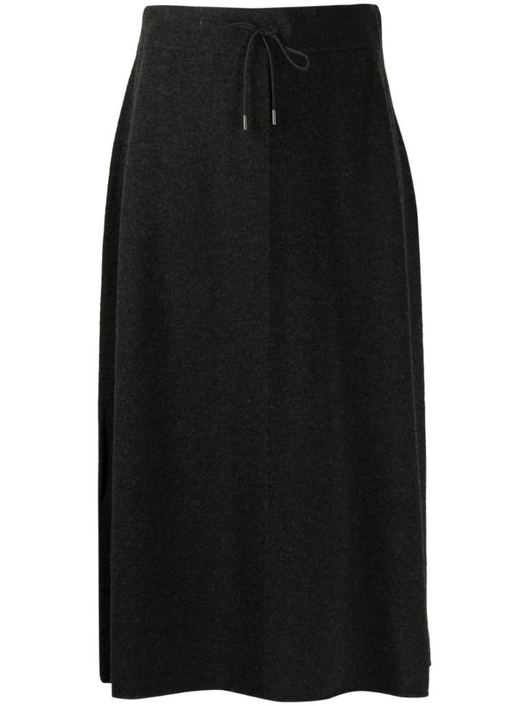high-waist knitted skirt