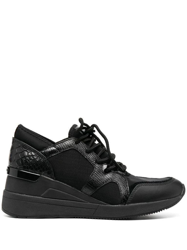low-top wedge trainers