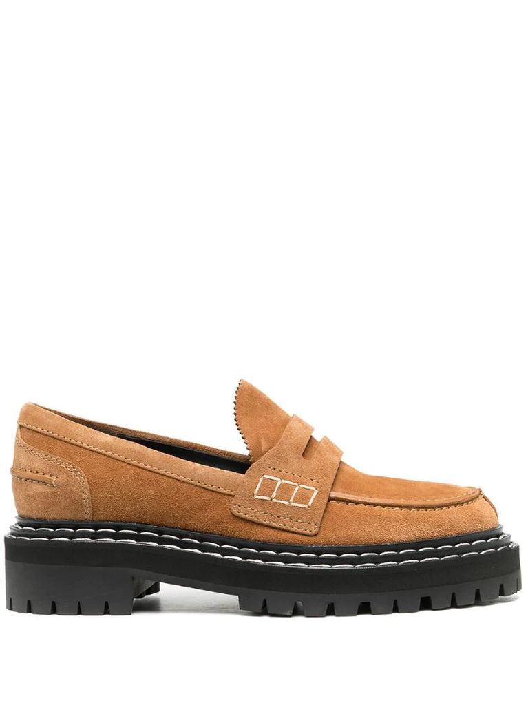 lug-sole penny loafers