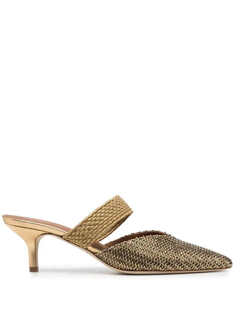 Maise woven slip-on pumps