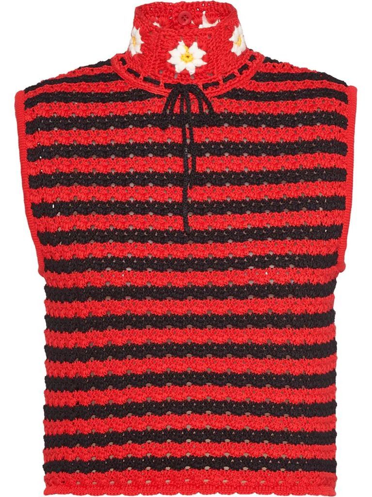 sleeveless crochet top