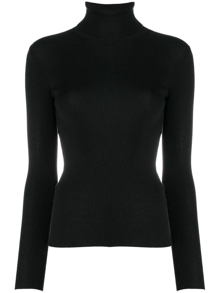 roll-neck fitted jumper