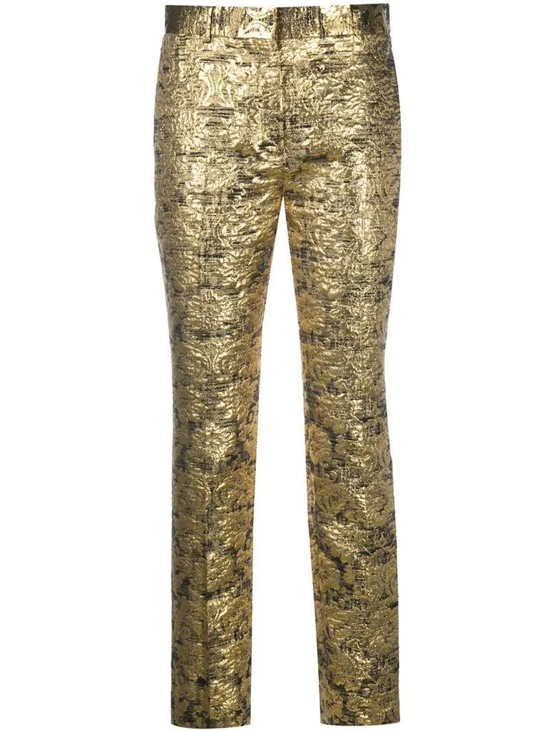Lucy metallic-effect trousers