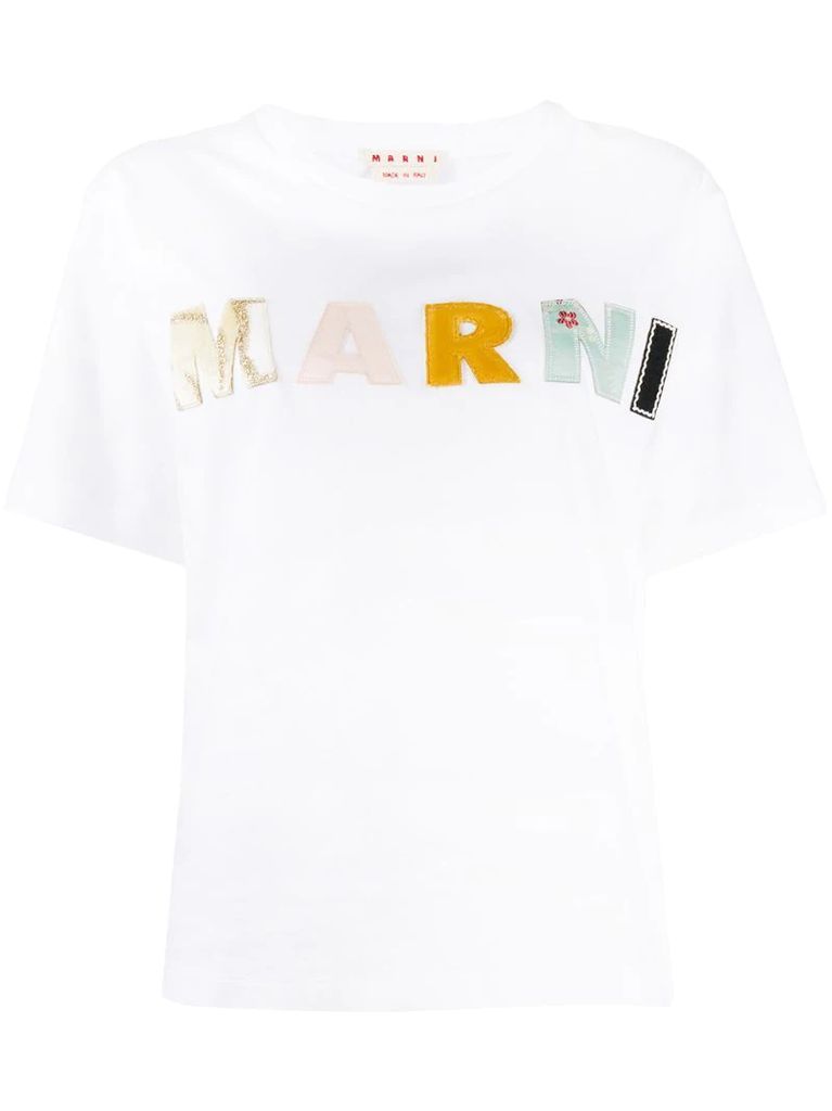 embroidered logo short-sleeved T-shirt