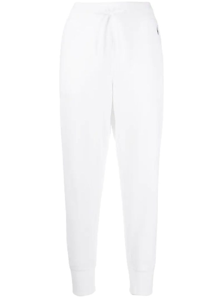 logo-embroidered tapered track pants