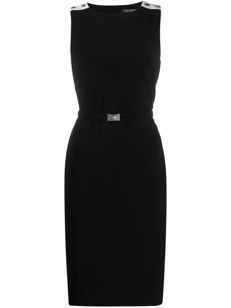 belted jersey dress