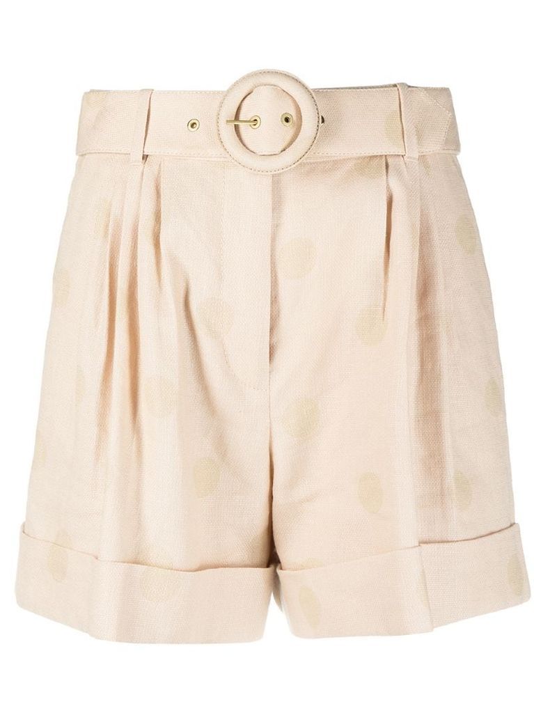 belted tailored shorts