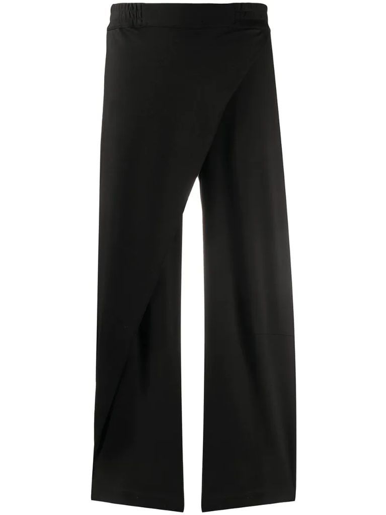 cropped layered front trousers
