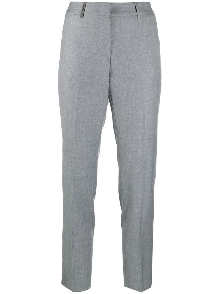 cropped virgin wool trousers