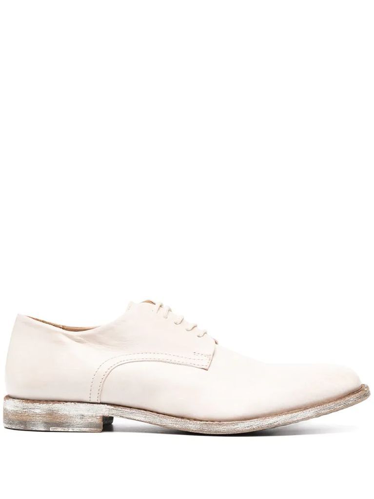 distressed sole finish oxford shoes