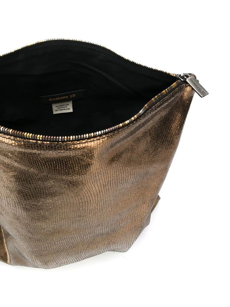 Durban metallic satchel bag