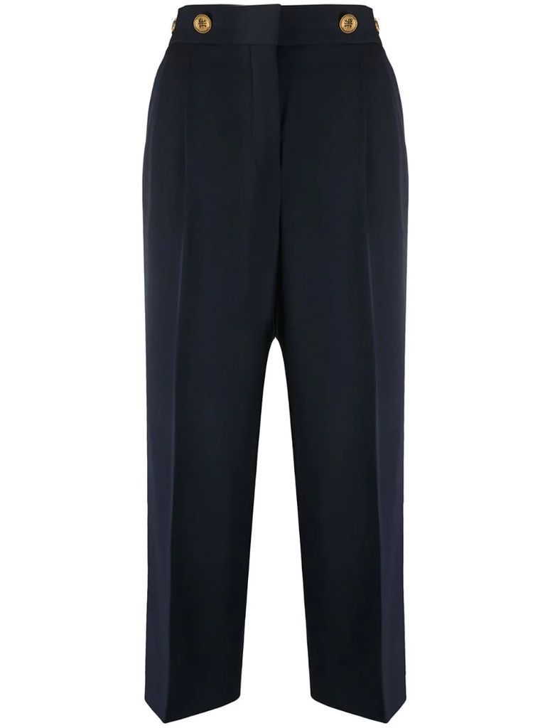 cropped trousers with 4G button