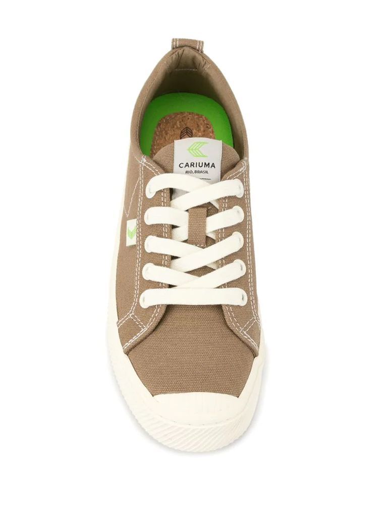 OCA Low Washed Burn Sand Canvas Contrast Thread Sneaker