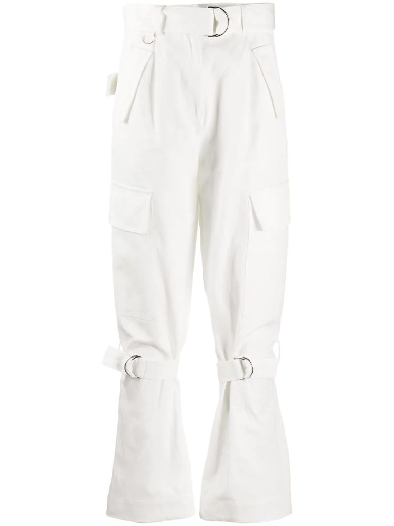 belted cargo trousers