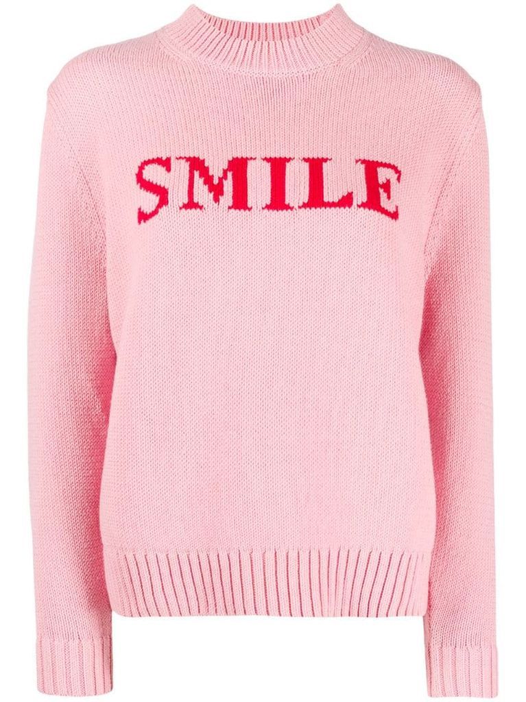 Smile intarsia knit jumper