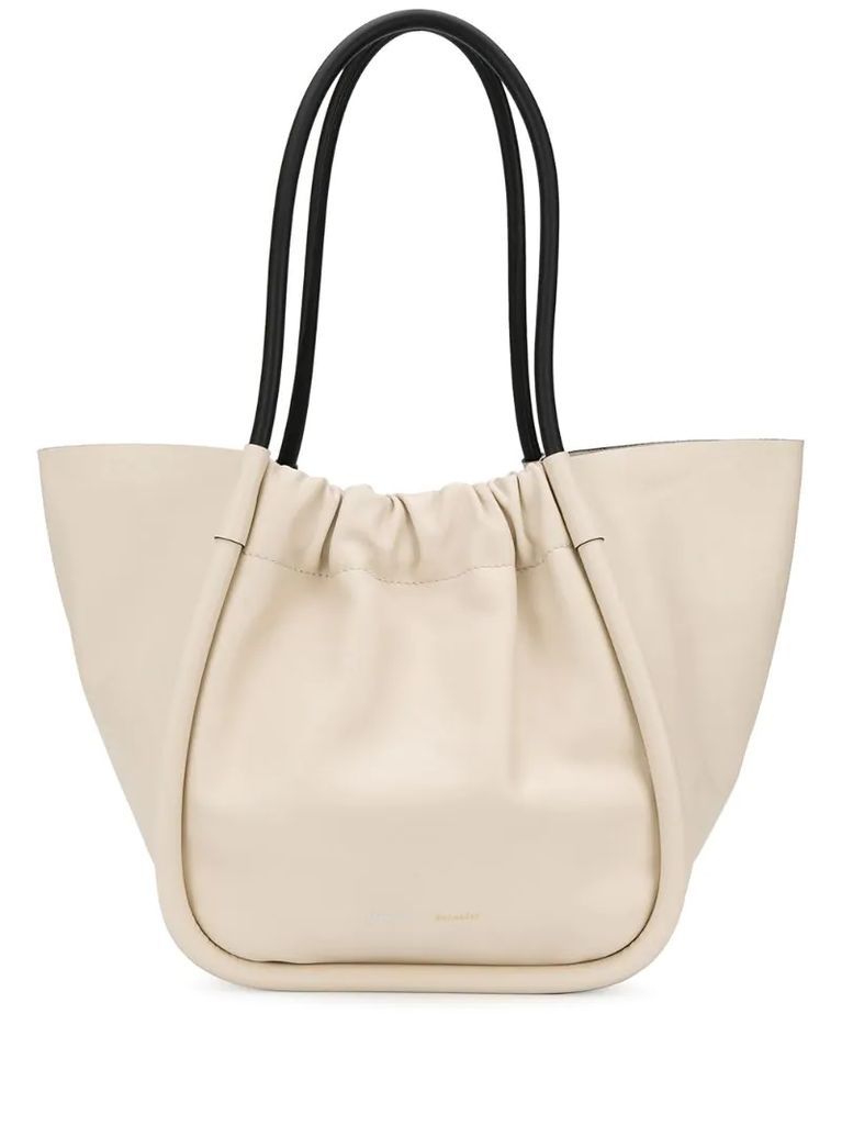 Ruched L tote bag