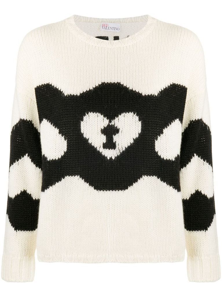 Chains and Padlocks motif knitted jumper