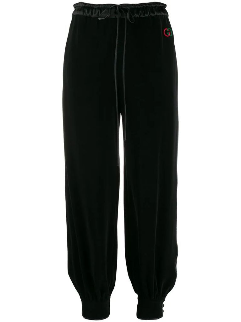 tapered wide-leg trousers