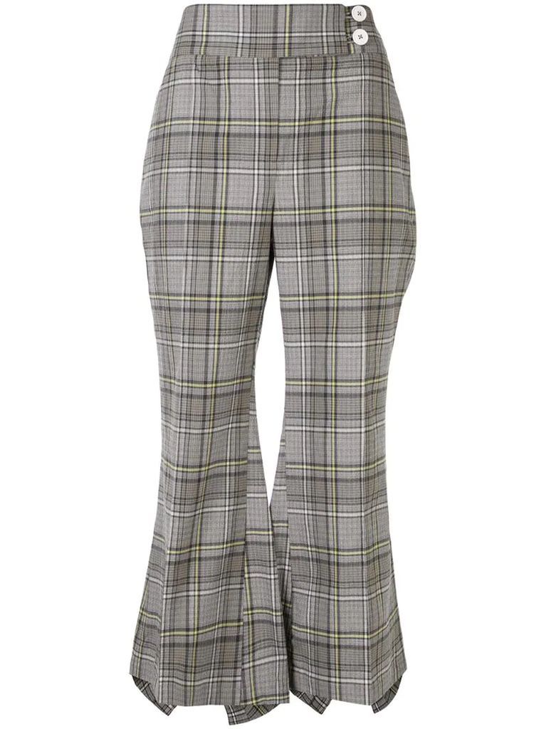 Postell checked cropped trousers