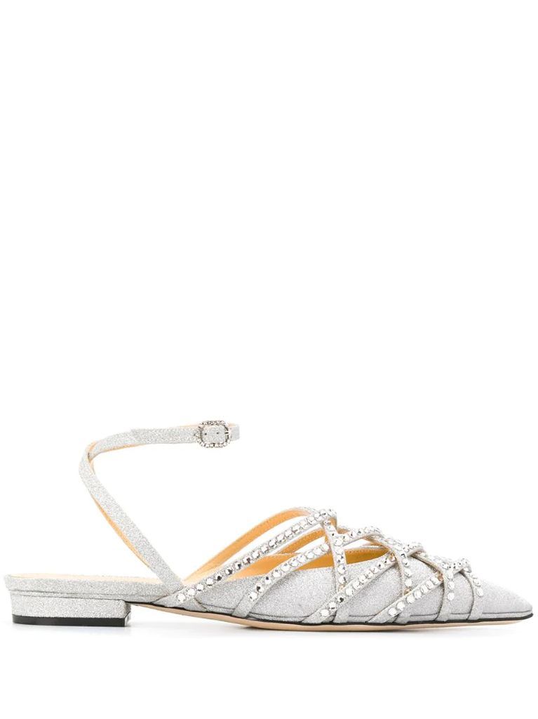 Daisy glitter sandals