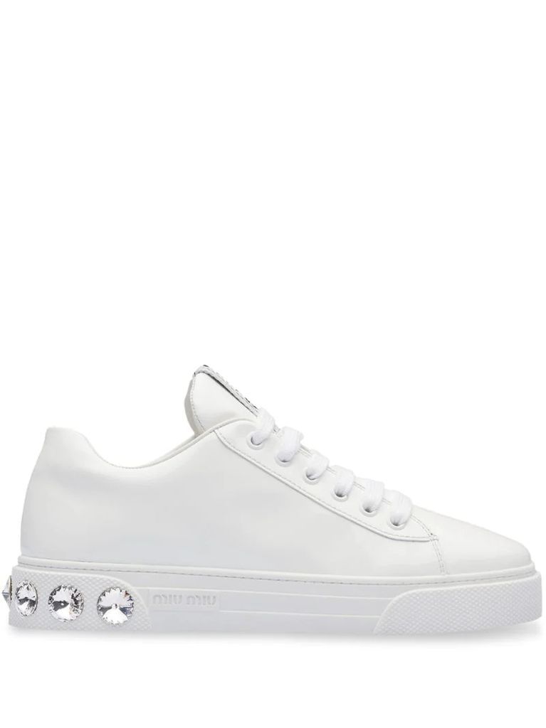 patent crystal sneakers