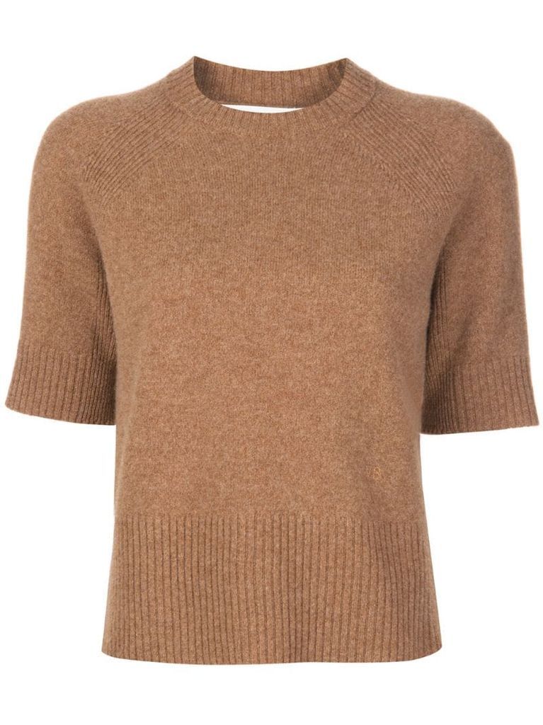 half raglan sleeves knitted top