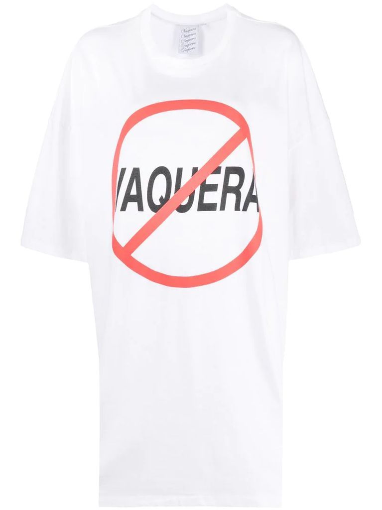 slogan-print T-shirt