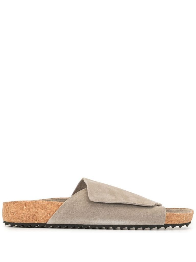 touch-strap suede sandals