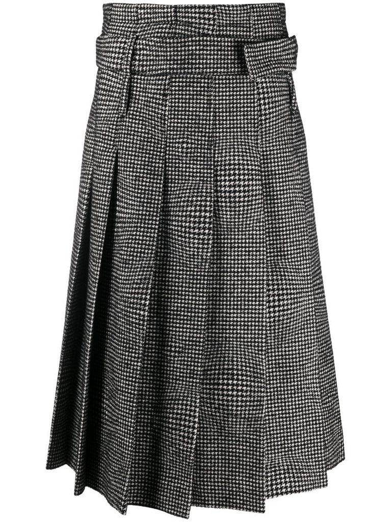 houndstooth print skirt