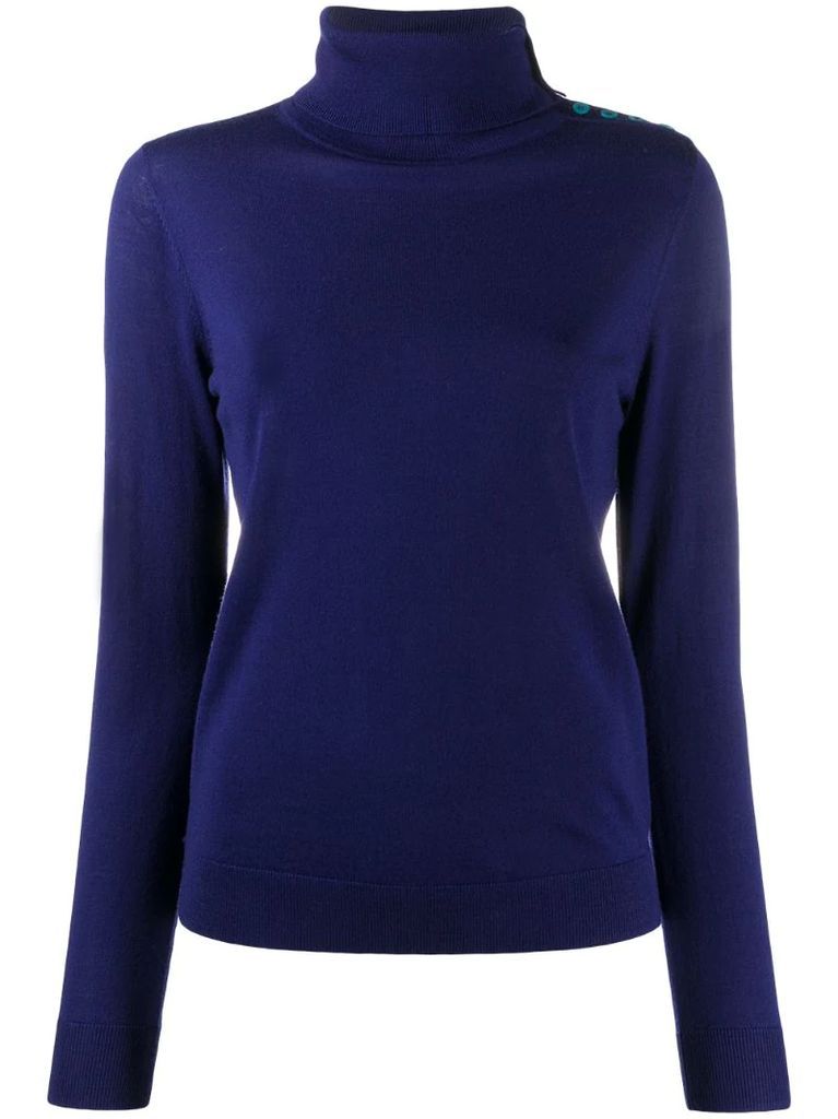 fine knit high-neck jumper