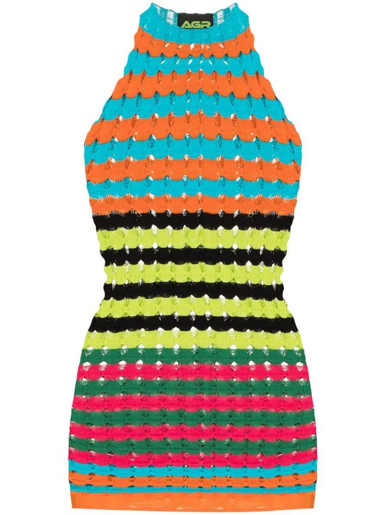 stripe knit sleeveless top