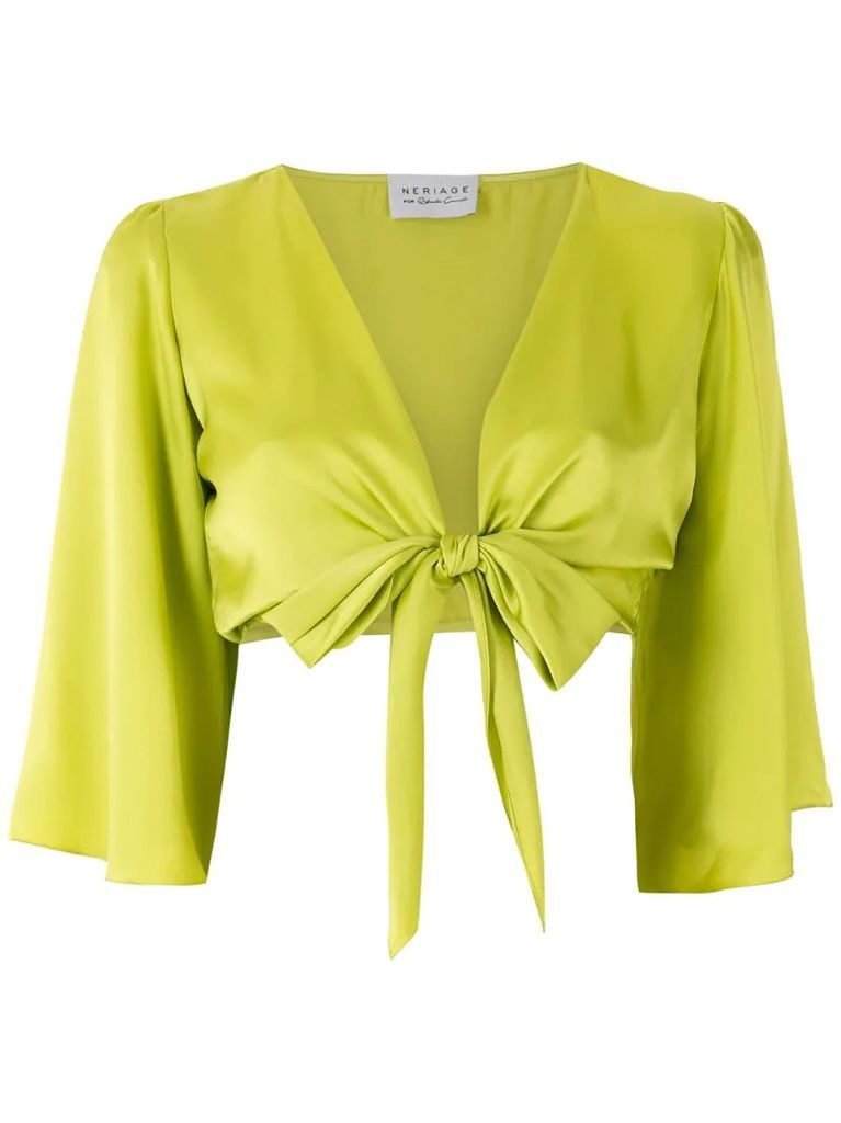 Limoeiro silk cropped blouse