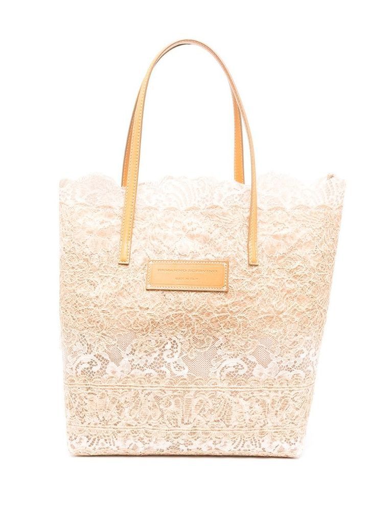 lace detail tote