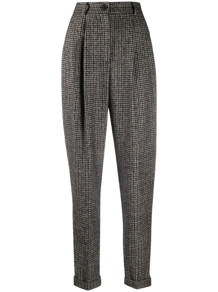 tapered tweed trousers