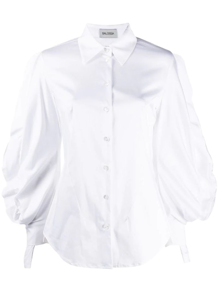 ruched sleeves shirt