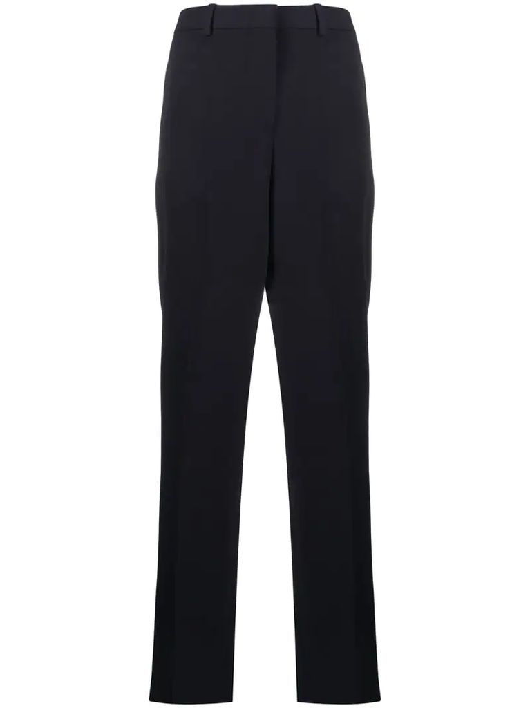 straight-leg tailored trousers