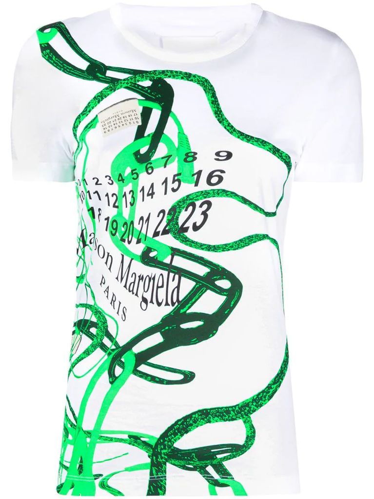 graphic number-logo print T-shirt