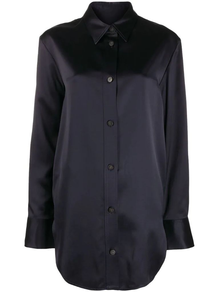 Bernel satin wool blouse