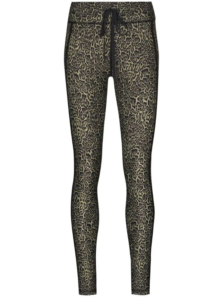 leopard-print yoga leggings