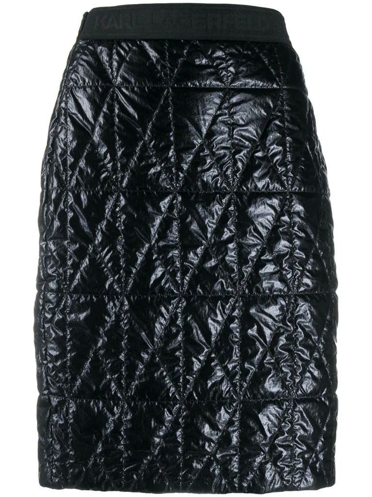 fitted quilted skirt