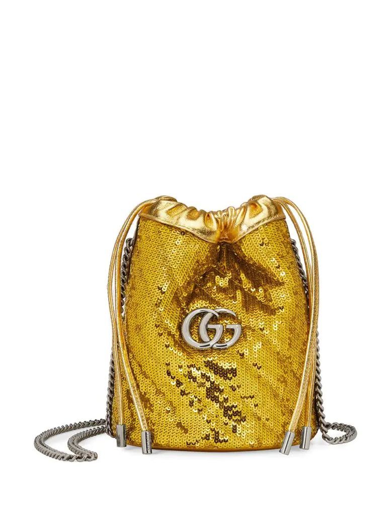 GG Marmont sequin-embellished bucket bag