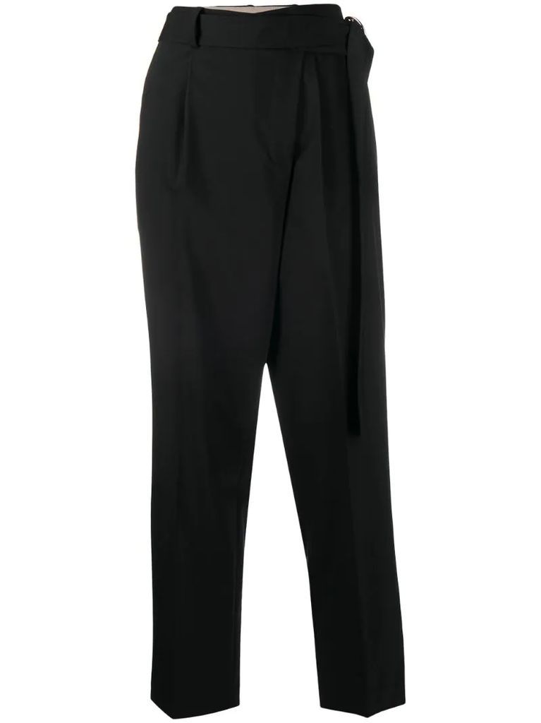 cropped wrap trousers