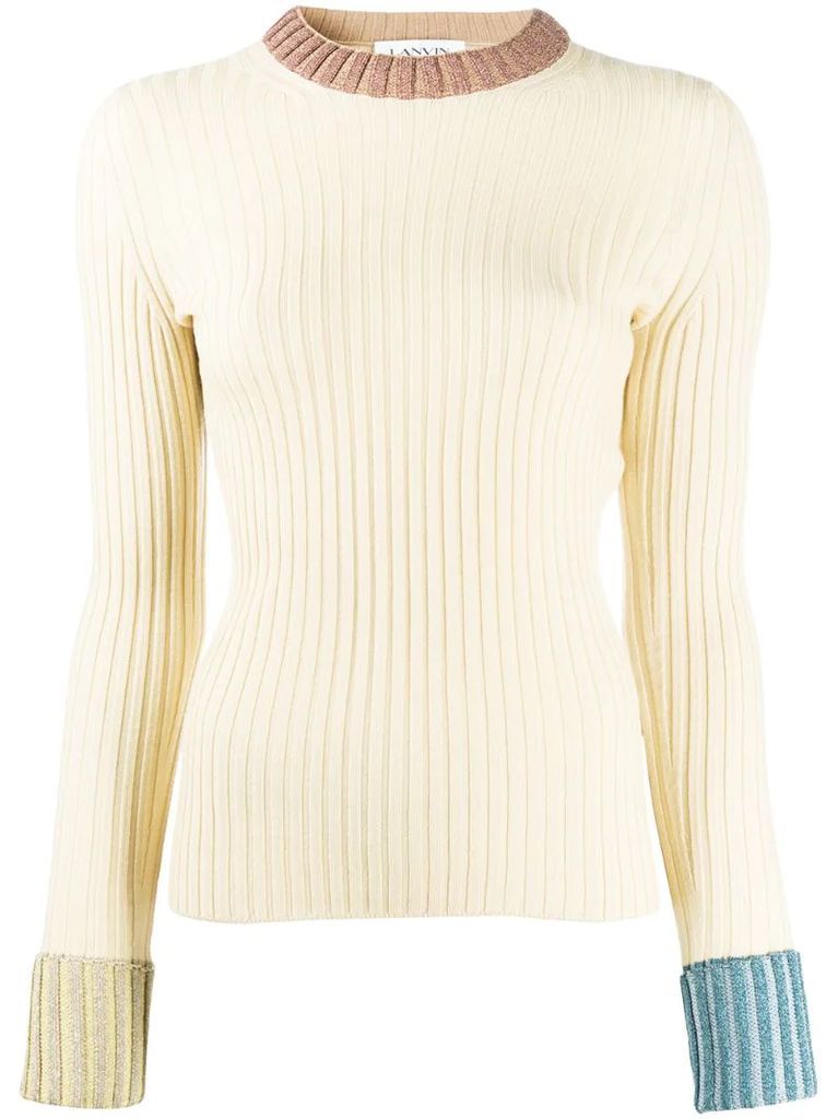 rib-knit jumper